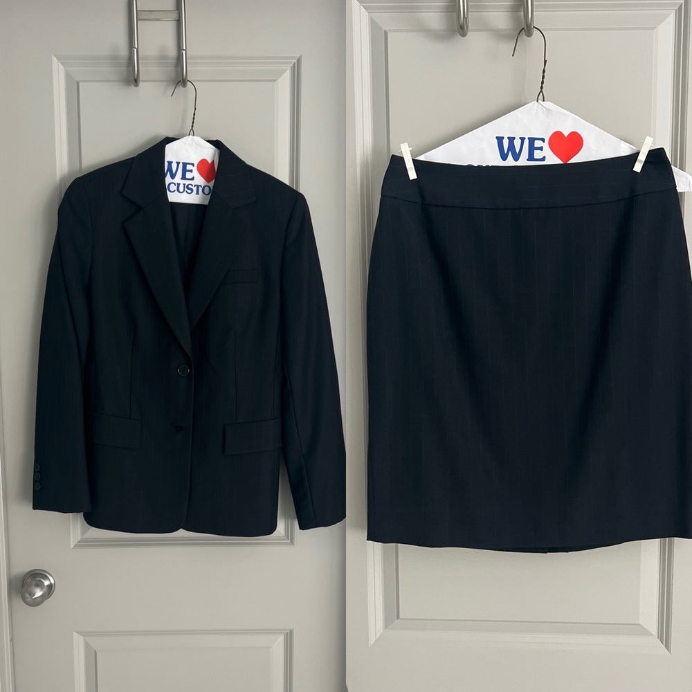 VGUC Black Pinstripe Suit Set from Ann Taylor Loft